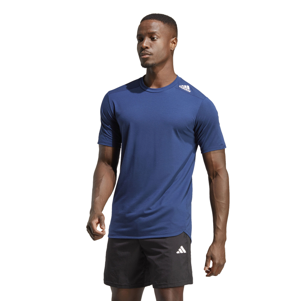 Мужское теннисное поло adidas Designed For Training T-Shirt Men - Dark Blue