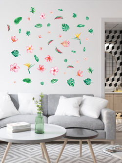 Интерьерные виниловые наклейки большие воздушные шары на стены в детскую, дома, облака, пейзаж