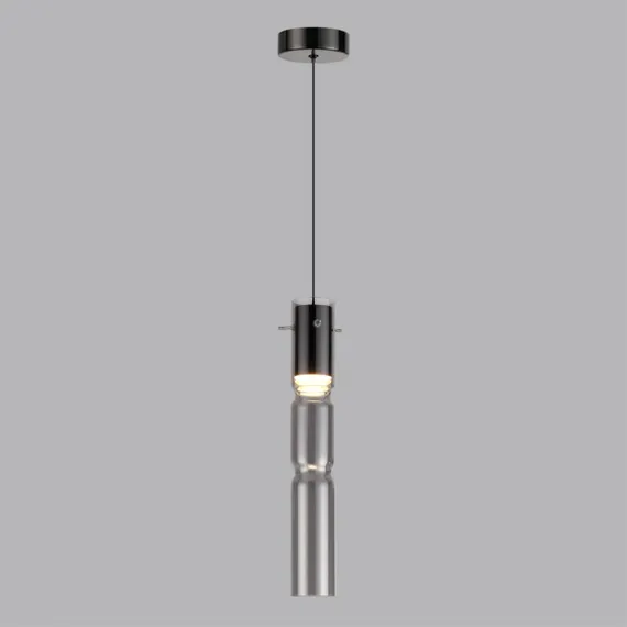 5059/5L PENDANT ODL24 385 черный/дымчатый/металл/стекло Подвес LED 5W 3000K SCROW