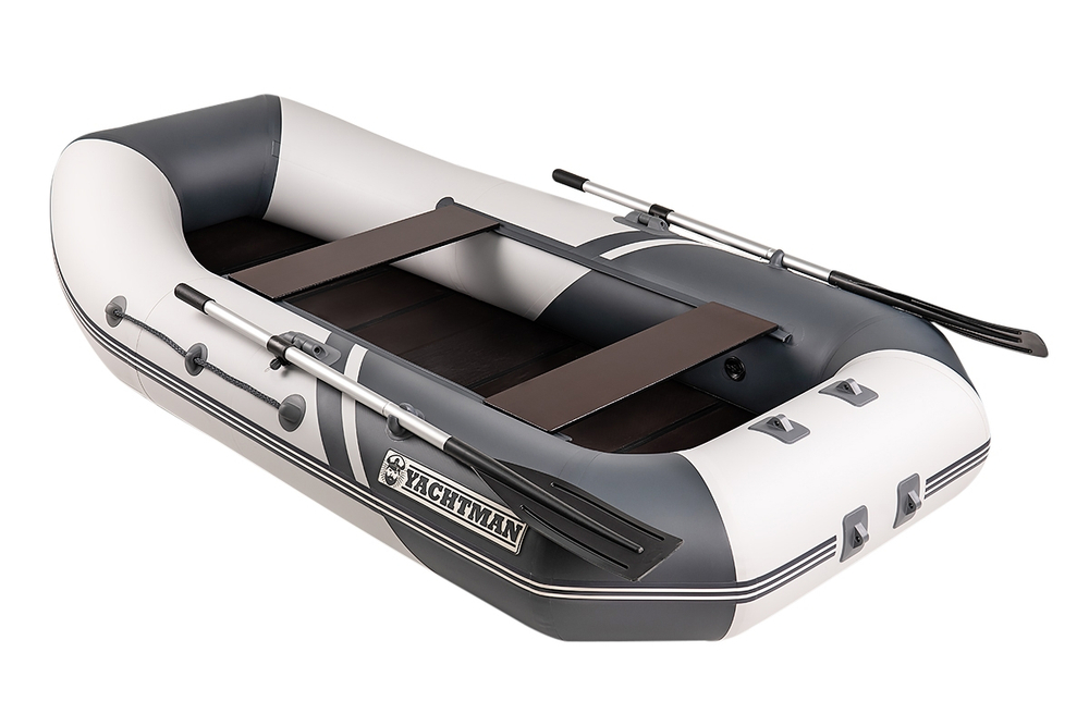 YACHTMAN-260 М (Яхтман) белый-серый (лодка ПВХ с усилением)