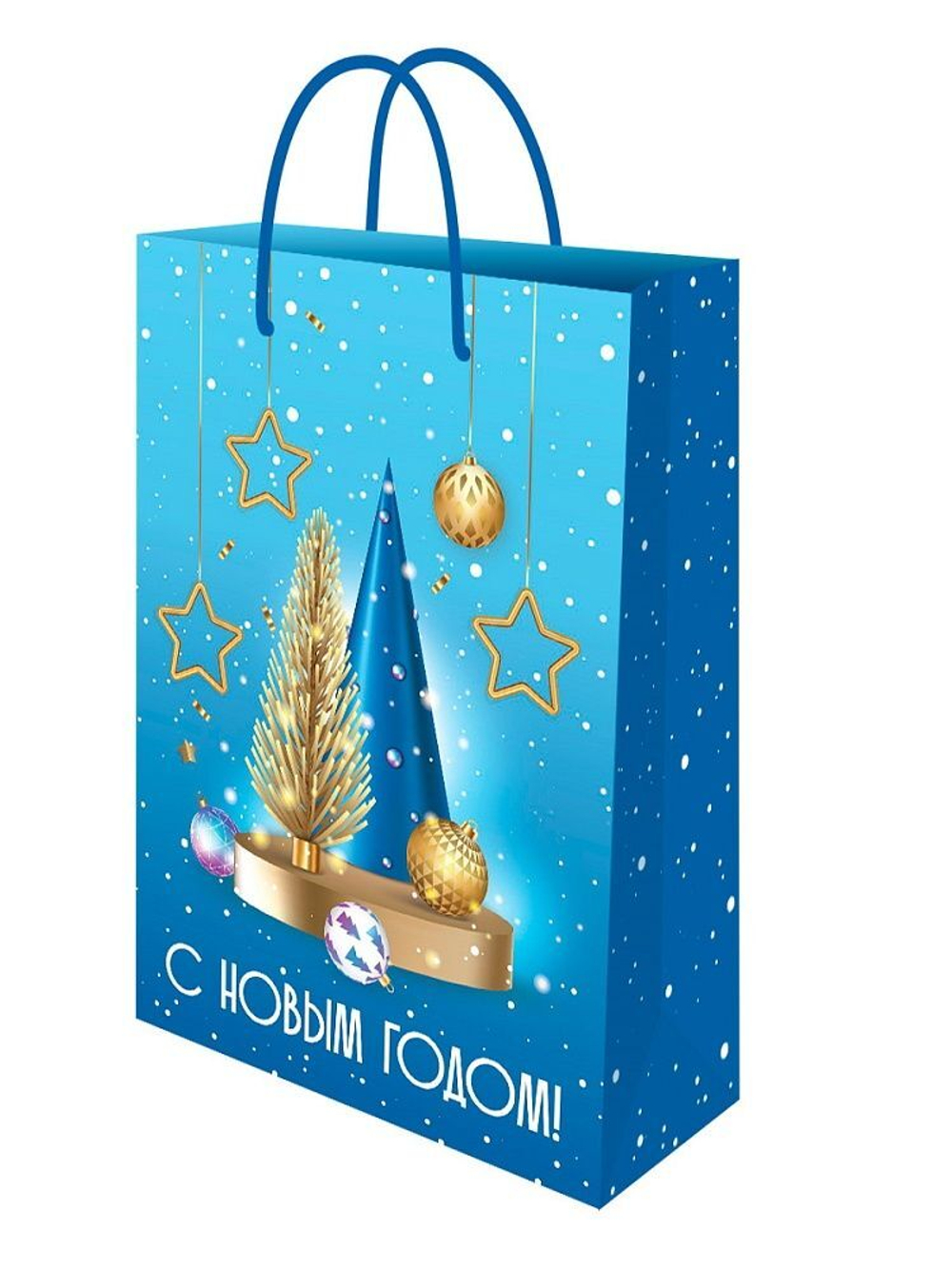 Пакет подар. бум. новогодн. 14*20*6,5см, 190 гр/м "Волшебство"