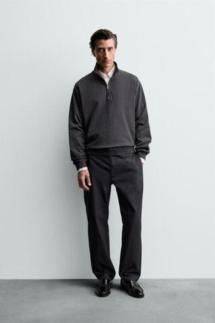 ZARA БРЮКИ-ДЖОГГЕРЫ ИЗ ТЕХНИЧЕСКОЙ ТКАНИ, МОРСКОЙ ТЕМНО-СИНИЙ