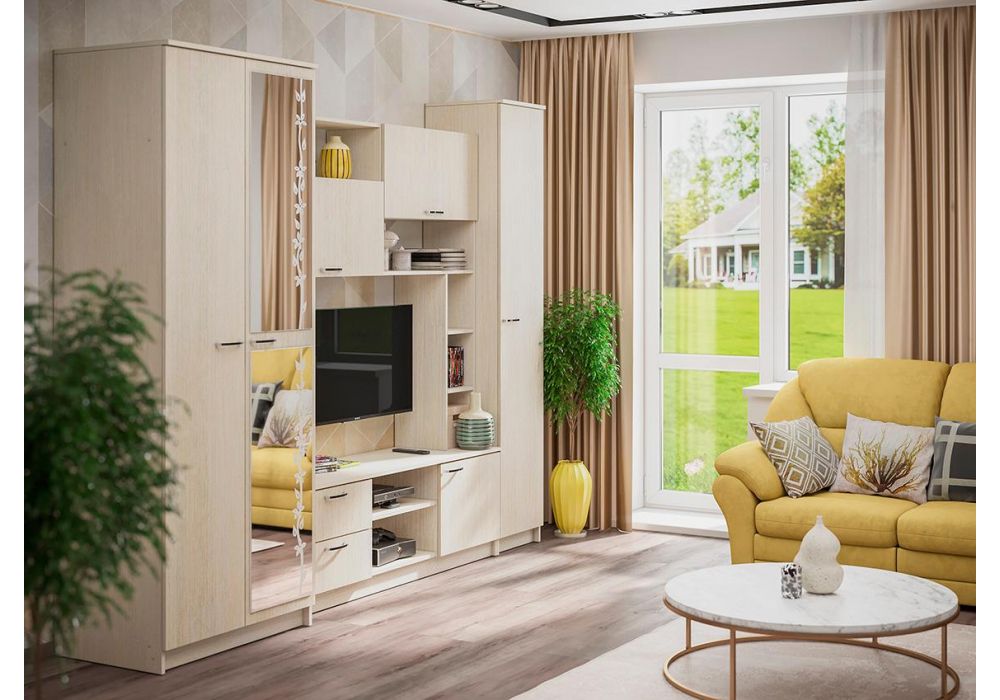 Готовая гостиная Артизан-11 сосна карелия / сосна карелия