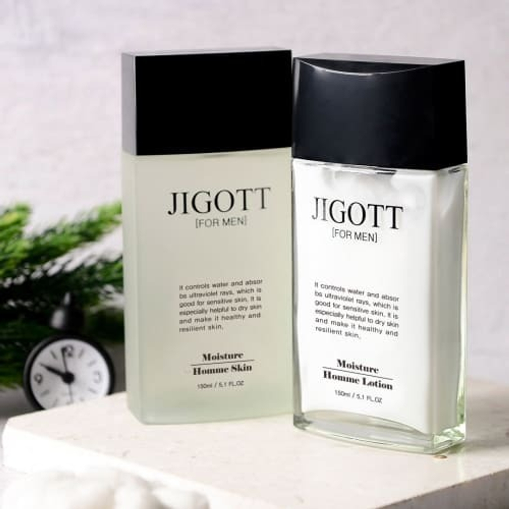 JIGOTT Набор увлажняющих средств для мужчин MOISTURE HOMME SKIN CARE 2SET подарочный