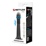 Черный стимулятор с поступательными движениями и вращением Stellan - 19,1 см. (Цвет: черный)