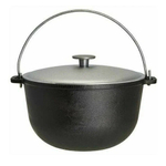 Казан 10л походный чугунный с алюминиевой крышкой, тм Гардарика