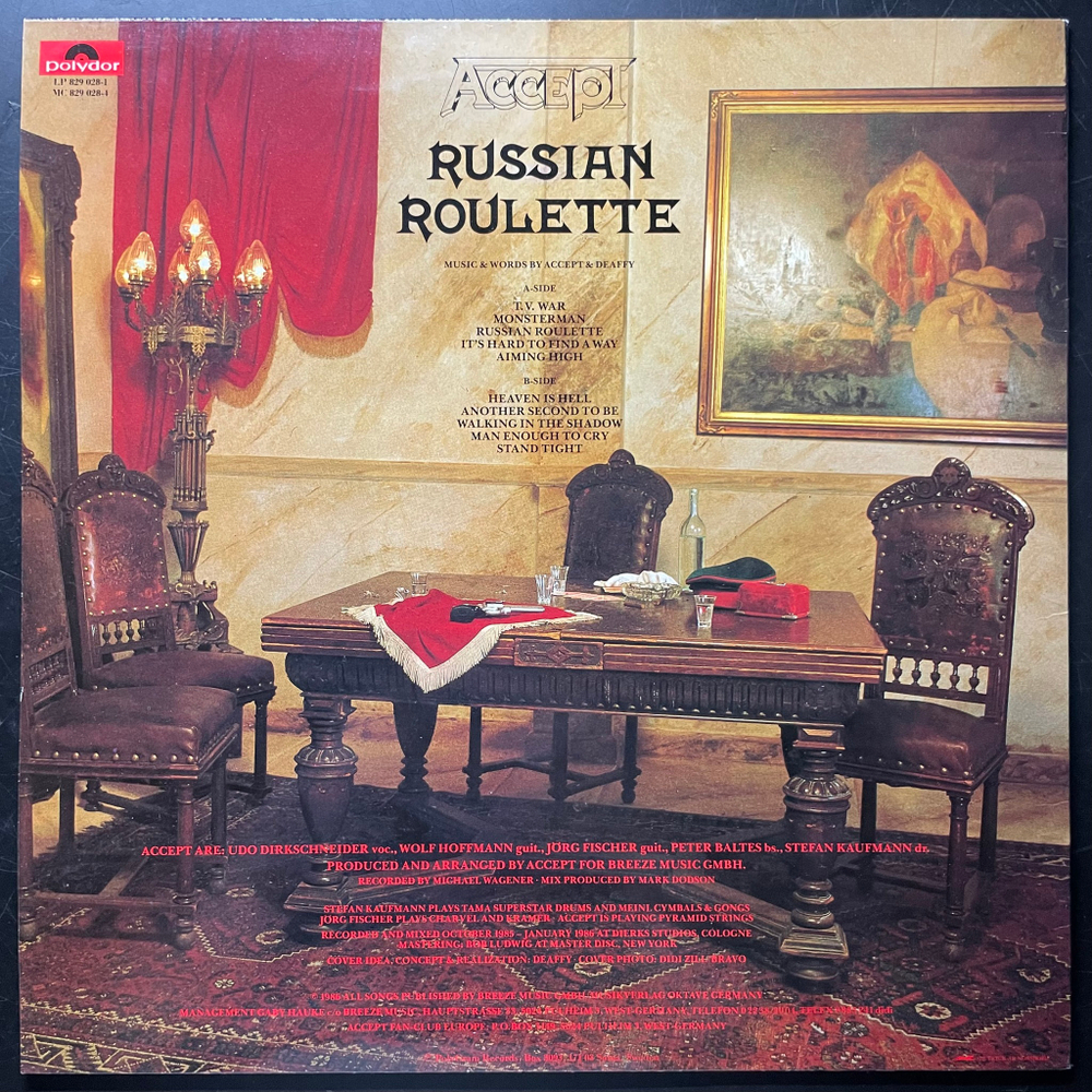 Accept ‎– Russian Roulette (Скандинавия 1986г.)