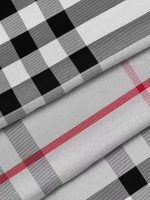 Простыня на резинке 200*90*25 SQUARE BURBERRY GREY, 100% хлопок