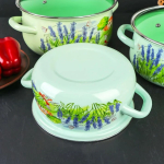 Набор эмалированной посуды 6 пр, кастрюли 2,3,4 л, Керчь, Тоскана-Экстра