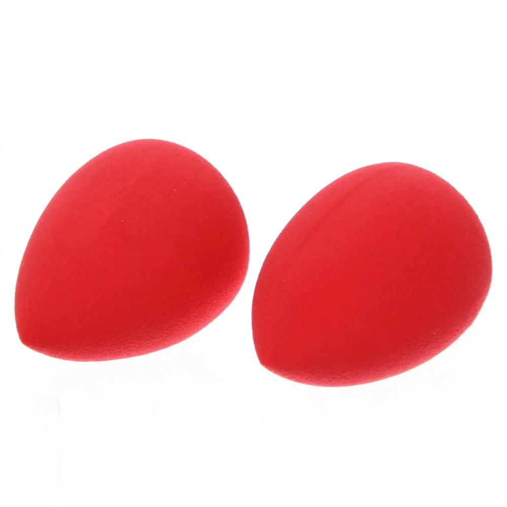 Спонжи для контуринга 2шт в прозрачном фигурном шаре «Новогоднее чудо», цвет красный, красная лента бантик, 6,5*3*3,7см (пакет с подвесом)