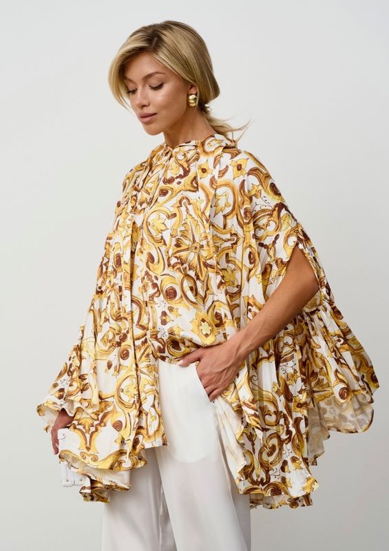 Платье рубашка, с накидкой