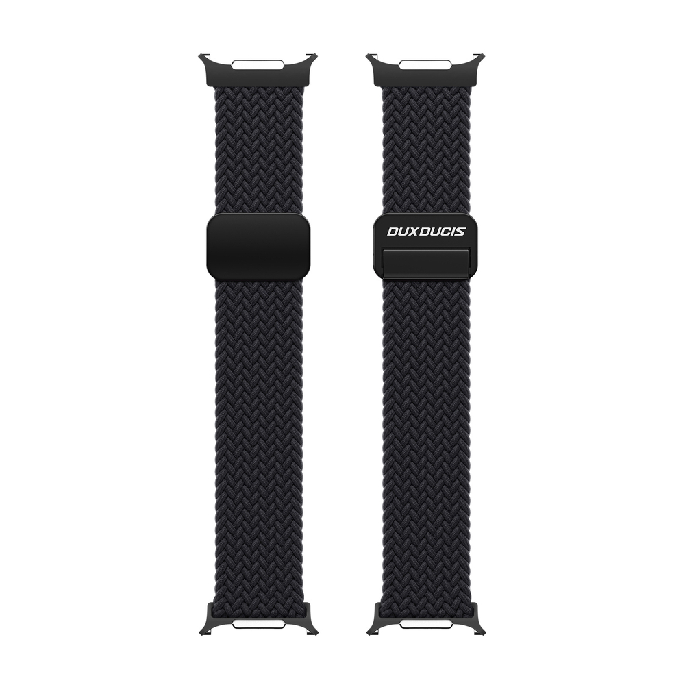 Эластичный ремешок черного цвета (Midnight) от Dux Ducis для смарт часов Samsung Watch Ultra 47MM, серия Strap (Mixture Pro Series)