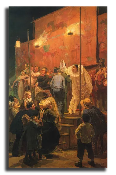 Репродукция "Васнецов - Балаганы в окрестностях Парижа"