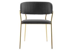 Стул на металлокаркасе Kamelia grey / gold