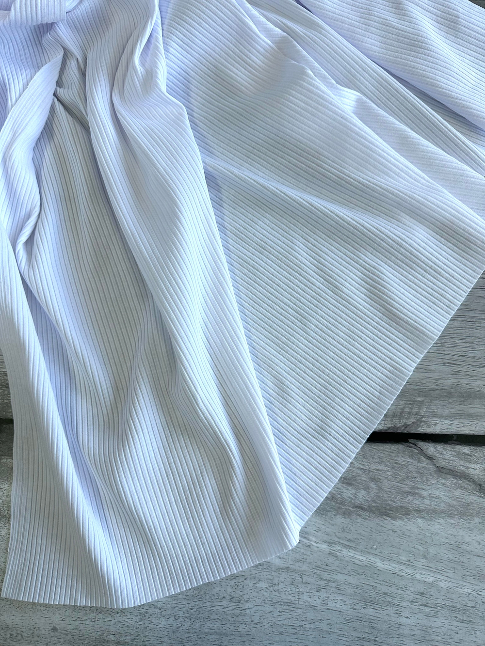 Трикотаж-лапша плотная, White