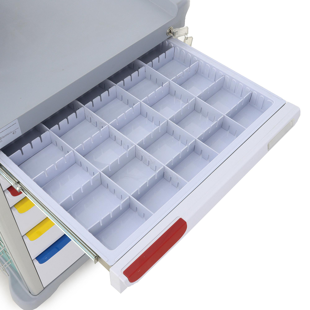 Тележка медицинская Med-Mos РЕТ05 ТМ-008АН-00 для экстренной медицинской помощи и реанимации