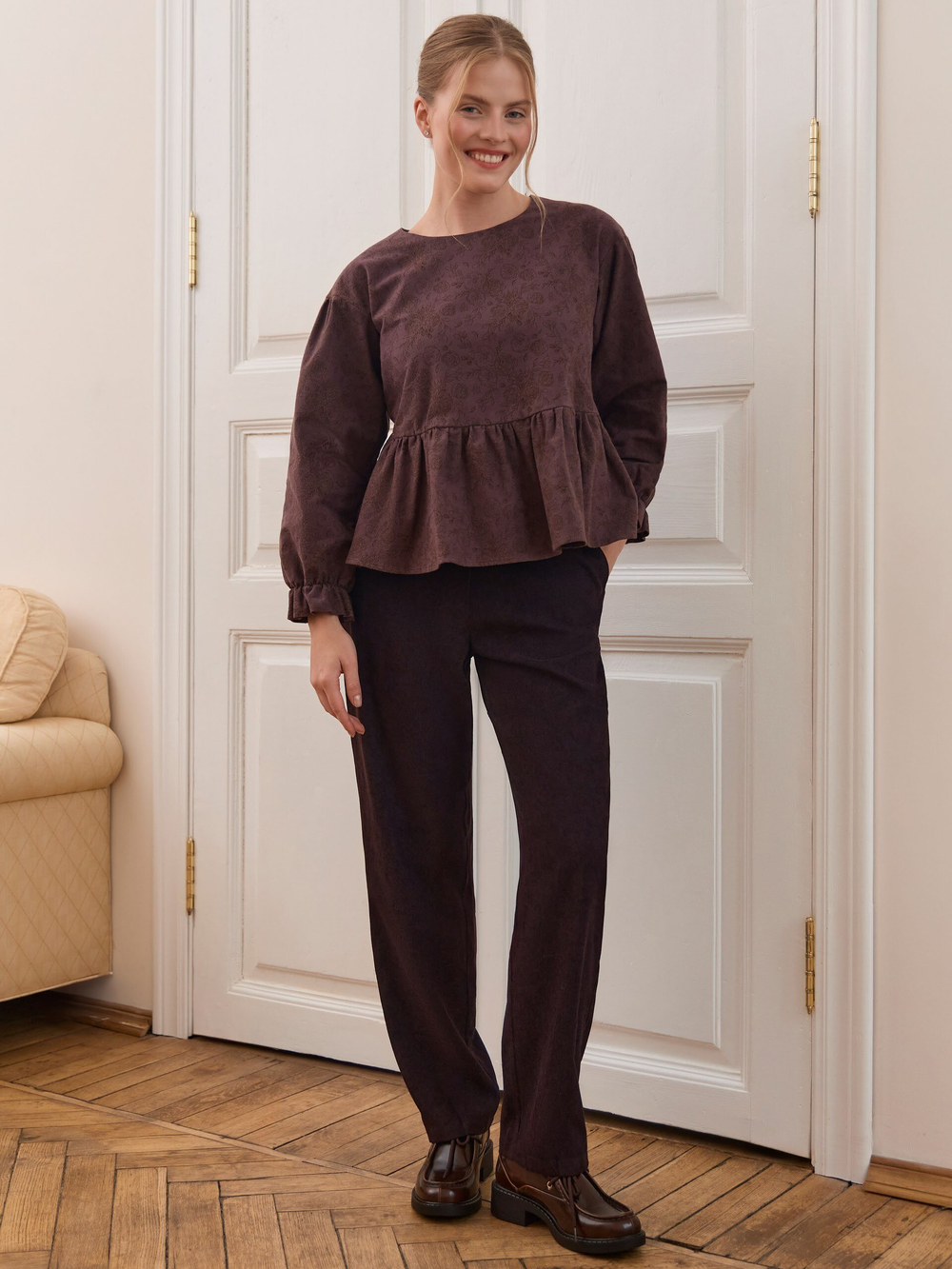 Брюки классические вельветовые