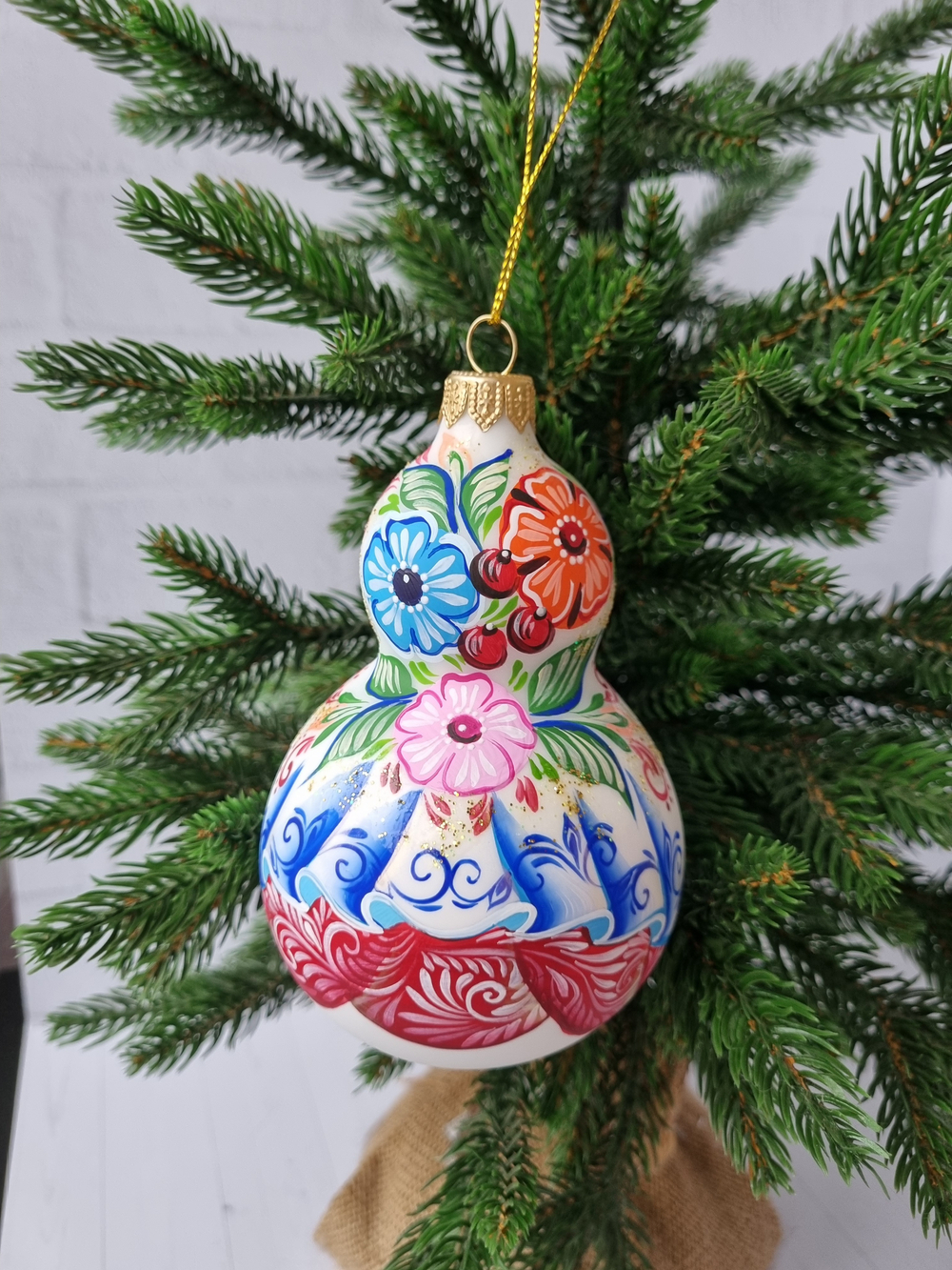 Матрешка стеклянная  Снегурочка