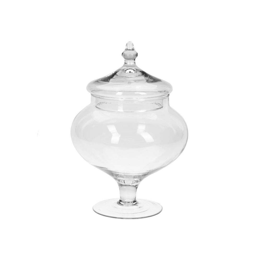 Емкость на ножке для хранения с крышкой стекло 17*28 см