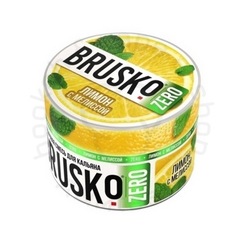 Бестабачная смесь для кальяна BRUSKO, 50 г, Лимон с мелиссой, Zero (М)