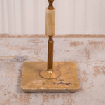 Напольный торшер из оникса и латуни