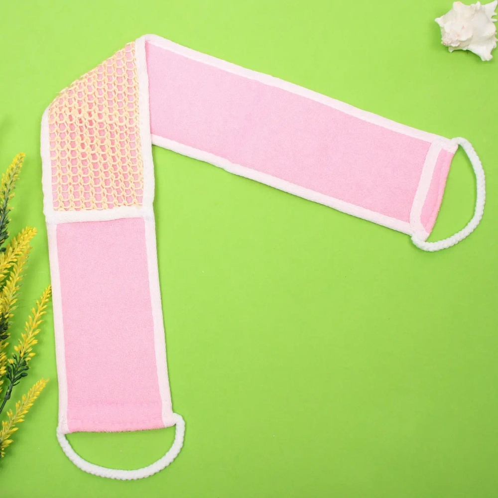 Мочалка для тела «ULTRAMARIN PARMA», комбинированная, цвет розовый, 70*10см