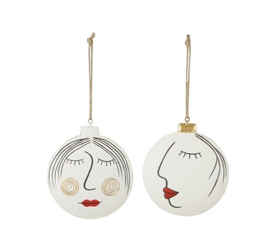 Декор подвесной "Лицо" в ассортименте 10x12см + 10см металл