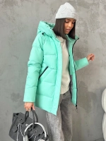 Куртка весенняя удлиненная с капюшоном