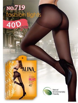 Эластичные колготки с шортиками ALINA 40 дэн 60 шт.
