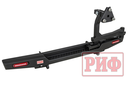 Бампер силовой задний для ГАЗ Соболь NN с фонарями, калиткой, возможностью установки фаркопа, стандарт РИФ