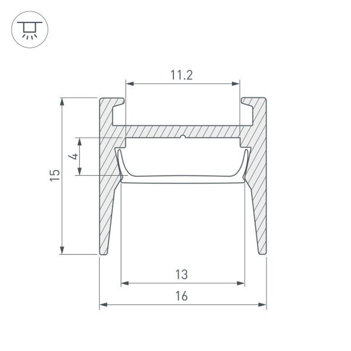 Профиль Arlight Mic-H-Comfy-2000 Anod Black 029847