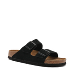 Шлепанцы кожаные arizona sfb vl Birkenstock - черный(951323)