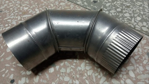 Колено черное 0,5мм Ø122 90