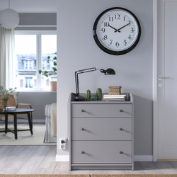 IKEA BRAVUR  (ИКЕА БРАВУР)  -  Настенные часы, черные, 59 см