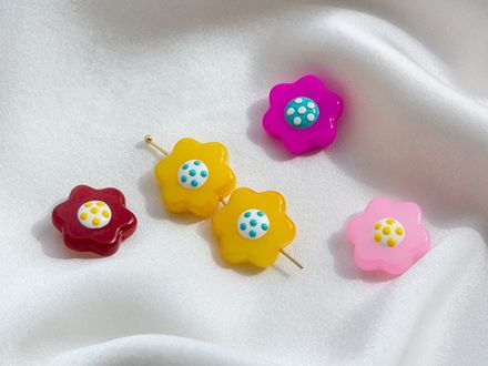 Бусина "Цветок" 17,5мм, в ассортименте (1шт)