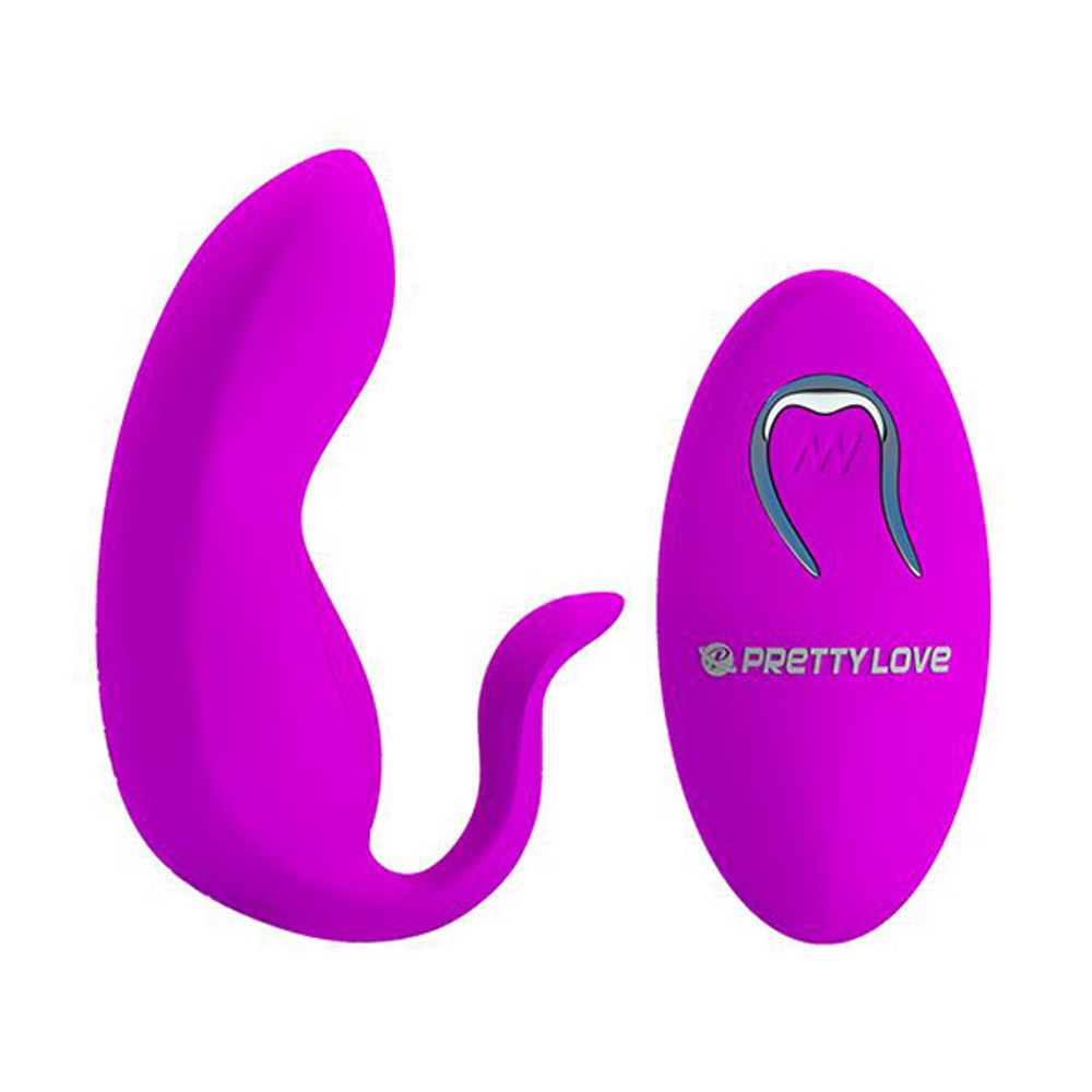Вибромассажёр 9,7см для пар с пультом ДУ Pretty Love BI-014484W