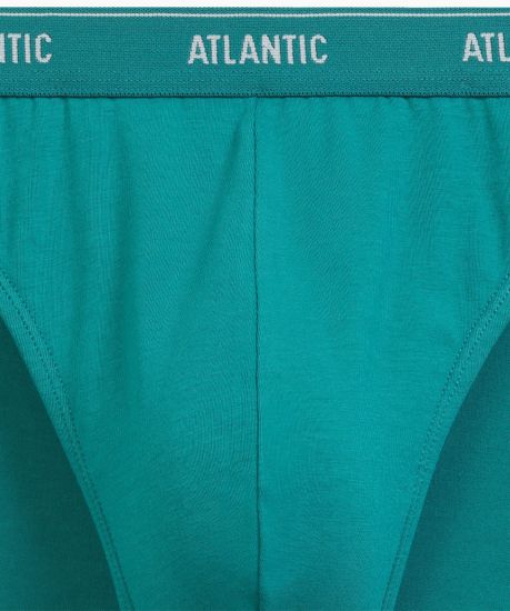 Мужские трусы (2шт) слипы спорт Atlantic 2RMP-094, хлопок, бирюзово-зеленый + темно-голубой