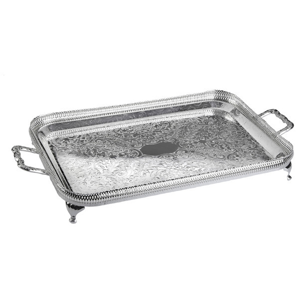 Поднос прямоугольный с ручками на ножках 64х34см Queen Anne