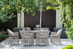 "Латте" обеденная группа плетеная, цвет бежевый