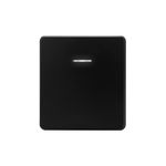 Выключатель ROUND 1 кл перекрестный (переключатель) с подсветкой 10А с/у оникс KRANZ