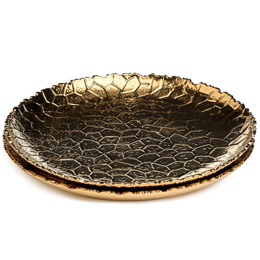 НАБОР ТАРЕЛОК ОБЕДЕННЫХ LEFARD "CHARM" 2 ШТ. 26*2,5 СМ (ЗОЛОТО)