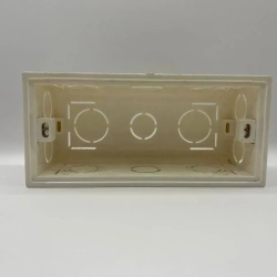Подрозетник для двойной розетки, прямоугольный 67х145х50 Установочная коробка для монтажа двойных розеток с USB, выключателей, Удобный плавающий крепёж