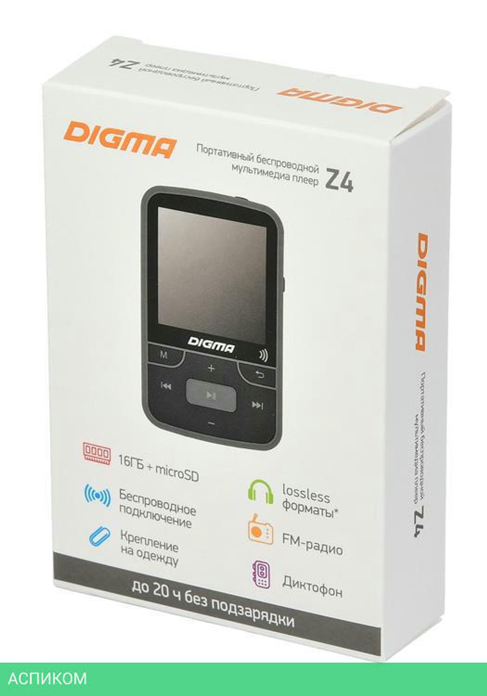 MP3-плеер Digma Z4 BT 16Gb черный