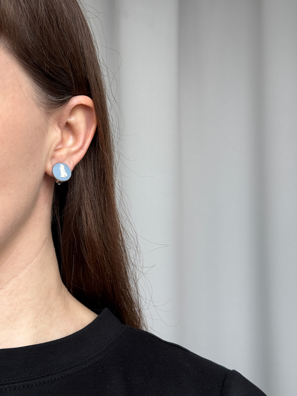 Миниатюрные клипсы Wedgwood голубые