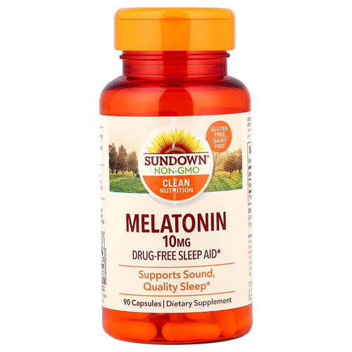 Sundown Naturals, Мелатонин, 10 мг, 90 капсул