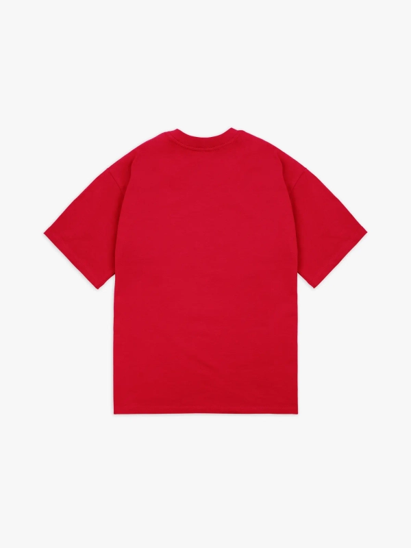 Футболка оверсайз (красный) 230 г