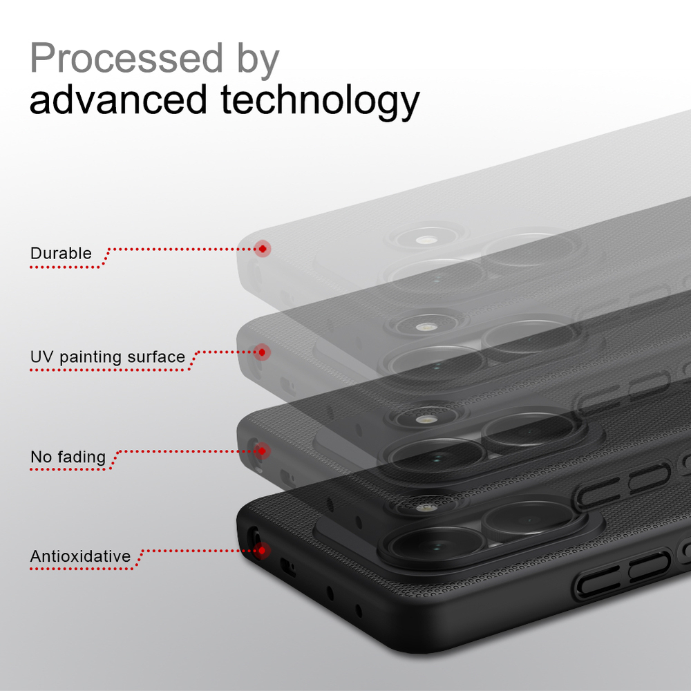 Тонкий жесткий чехол от Nillkin для смартфона Xiaomi Redmi Note 14 5G, серия Super Frosted Shield