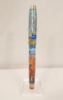 Ручка с ручной росписью Палех "Юрий Гагарин"