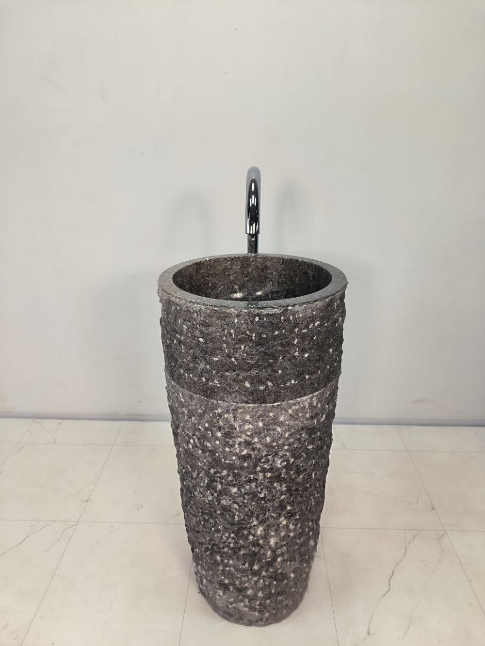 Раковина напольная из мрамора Pedestal Grey Marmo MN-65925 40х40х90 из натурального камня