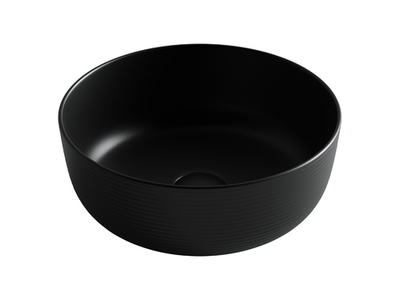 Раковина накладная круглая 356x356x135, цвет черный матовый